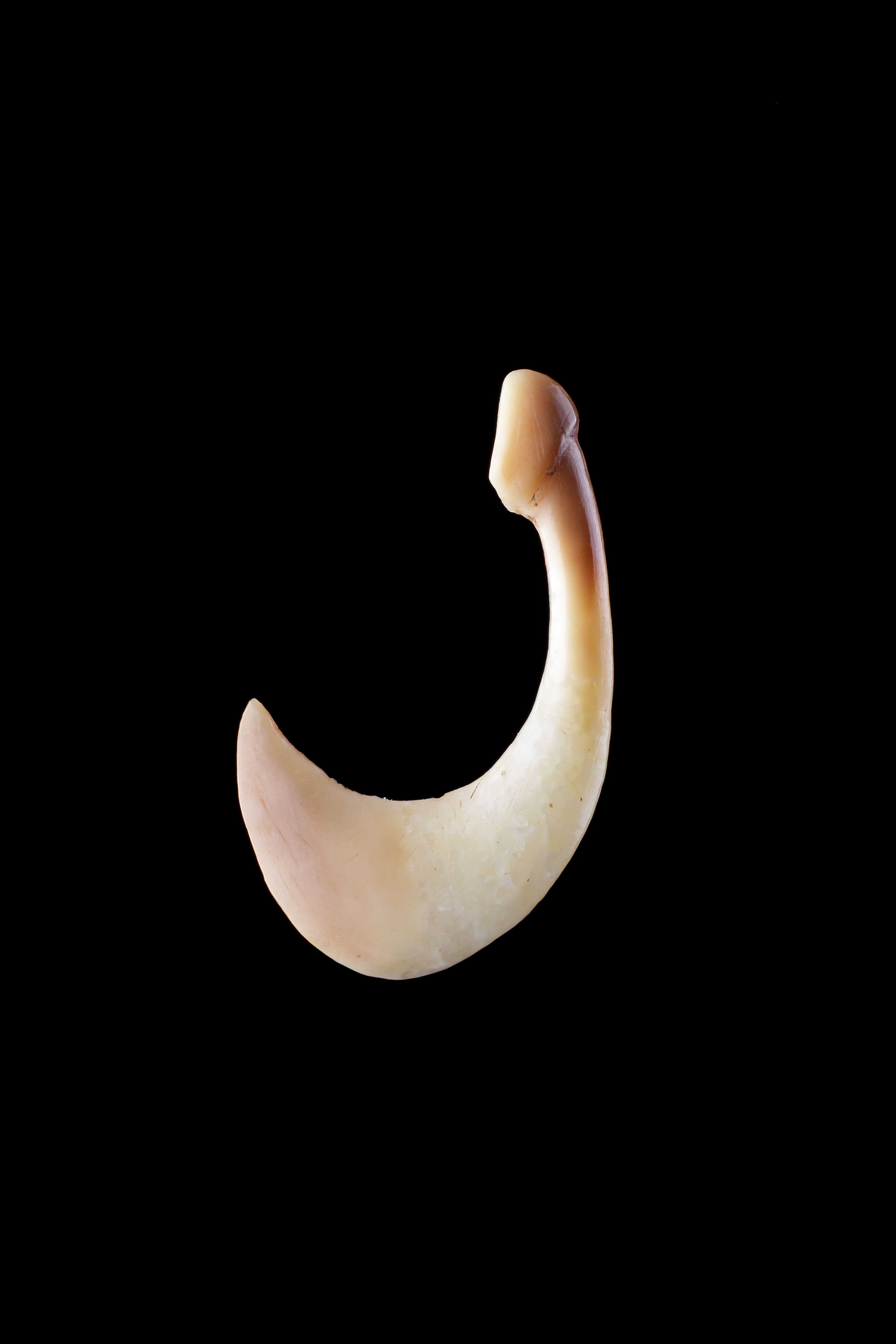 Bering Strait Eskimo Inuit Walrus Ivory Curved Fish Hook